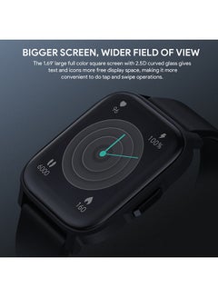 Aukey Smartwatch with Calling Function, 1.4-inch TFT LCD display, IP68 Waterproof, 12 Days Battery Life Fitness Tracker with Sport & Health tracking & Customise faces SW-1S Black  - Image 2
