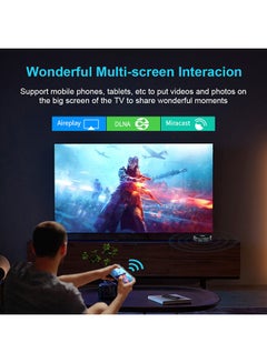 Wownect HK1 RBOX H8 Mini Smart Android 12.0 TV Box Allwinner H618 2GB/16GB Set Top Box Supports 4K 6K + Dual WiFi 2.4G 5G Black  - Image 3