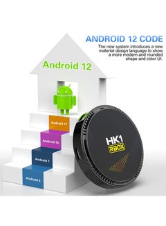 Wownect HK1 RBOX H8 Mini Smart Android 12.0 TV Box Allwinner H618 4GB/64GB Set Top Box Supports 4K 6K + Dual WiFi Black  - Image 2