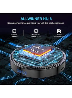 Wownect HK1 RBOX H8 Mini Smart Android 12.0 TV Box Allwinner H618 4GB/64GB Set Top Box Supports 4K 6K + Dual WiFi Black  - Image 5
