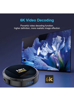 Wownect HK1 RBOX H8 Mini Smart Android 12.0 TV Box Allwinner H618 4GB/64GB Set Top Box Supports 4K 6K + Dual WiFi Black  - Image 3