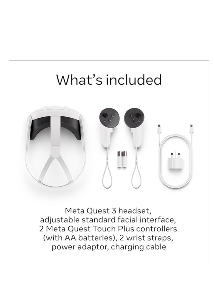 Meta - Quest 3 512GB – Standalone Virtual Reality Headset | Breakthrough mixed reality – Powerful performance white - Image 1