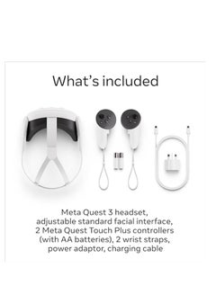 Meta Meta Quest 3 128GB – Standalone Virtual Reality Headset | Breakthrough mixed reality – Powerful performance white  - Image 2
