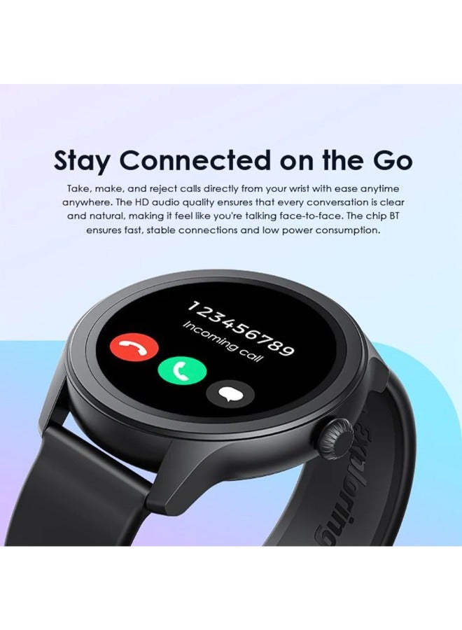 Oraimo Watch 2R OSW-30 Smart Watch With  Silicone Strap Black - Image 4