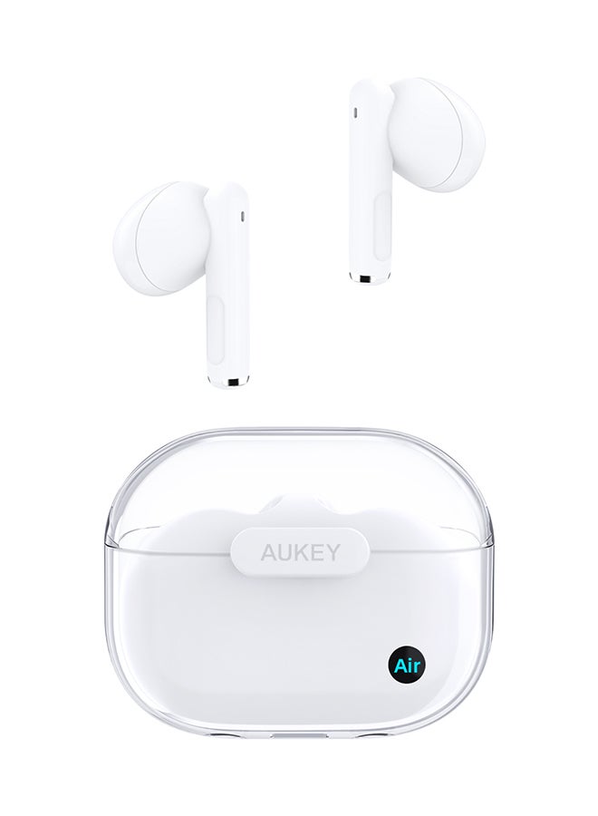 Aukey - EP-M2 Move Air True Wireless Earbuds، BT 5.3, IPX4 Waterproof, 20 Battrey Life, 3.5g Weight White - Image 1