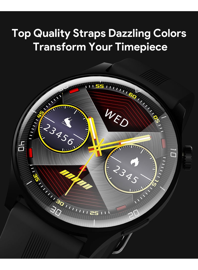 Aukey - Smartwatch with Calling Function, 1.45-inch TFT LCD display, IP67 Waterproof, 15 Days Battery Life Fitness Tracker with Sport & Health tracking & Customise faces SW-2P Grey - Image 1