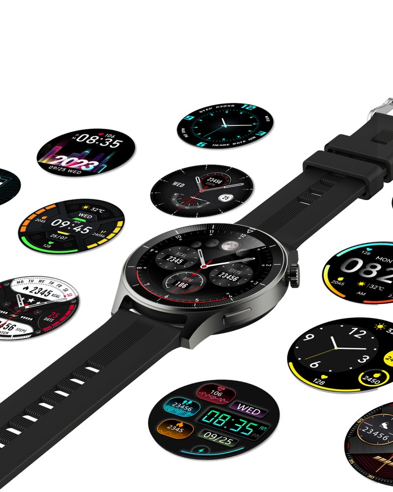 Aukey - Smartwatch with Calling Function, 1.45-inch TFT LCD display, IP67 Waterproof, 15 Days Battery Life Fitness Tracker with Sport & Health tracking & Customise faces SW-2P Grey - Image 1