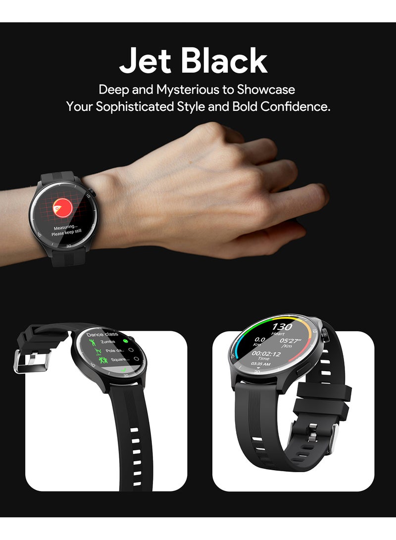 Aukey - Smartwatch with Calling Function, 1.45-inch TFT LCD display, IP67 Waterproof, 15 Days Battery Life Fitness Tracker with Sport & Health tracking & Customise faces SW-2P Grey - Image 1