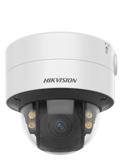 HIKVISION 4 MP ColorVu Motorized Varifocal Dome Network Camera, 2.8 to 12mm Motorized Lens, 24/7 Colorful Imaging, H.265+ Comp, Human & Vehicle Targets Focus, IP67, White | DS-2CD2747G2T-LZS-2.8-12mm  - Image 1