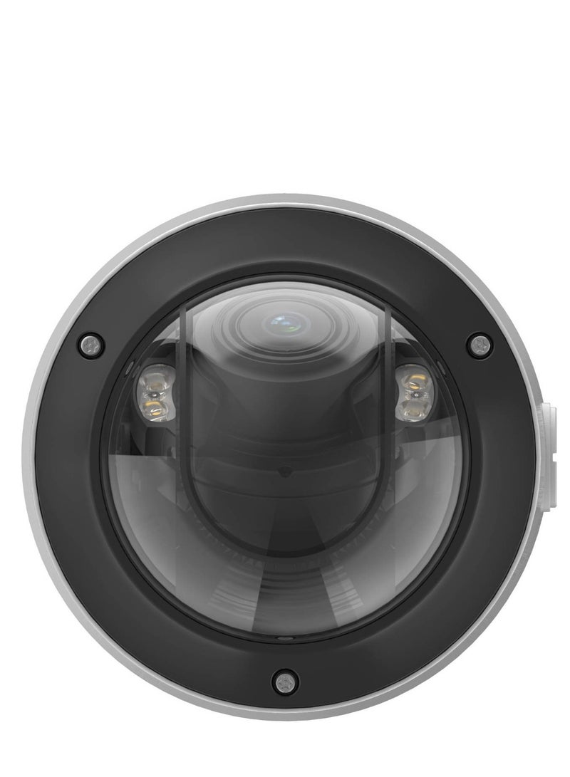 HIKVISION - 4 MP ColorVu Motorized Varifocal Dome Network Camera, 2.8 to 12mm Motorized Lens, 24/7 Colorful Imaging, H.265+ Comp, Human & Vehicle Targets Focus, IP67, White | DS-2CD2747G2T-LZS-2.8-12mm - Image 1