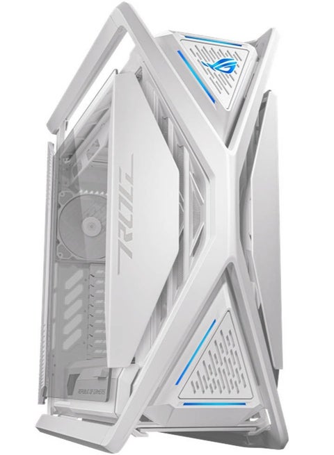 ROG Hyperion GR701 E-ATX PC Case, Tempered Glass Side Panels, Up to 420mm Dual Radiator, 4*140mm Fans, Metal GPU Holder, Compnent Storage, ARGB Fan Hub, 60W Fast Charging, 90DC00F3-B39000 WHITE