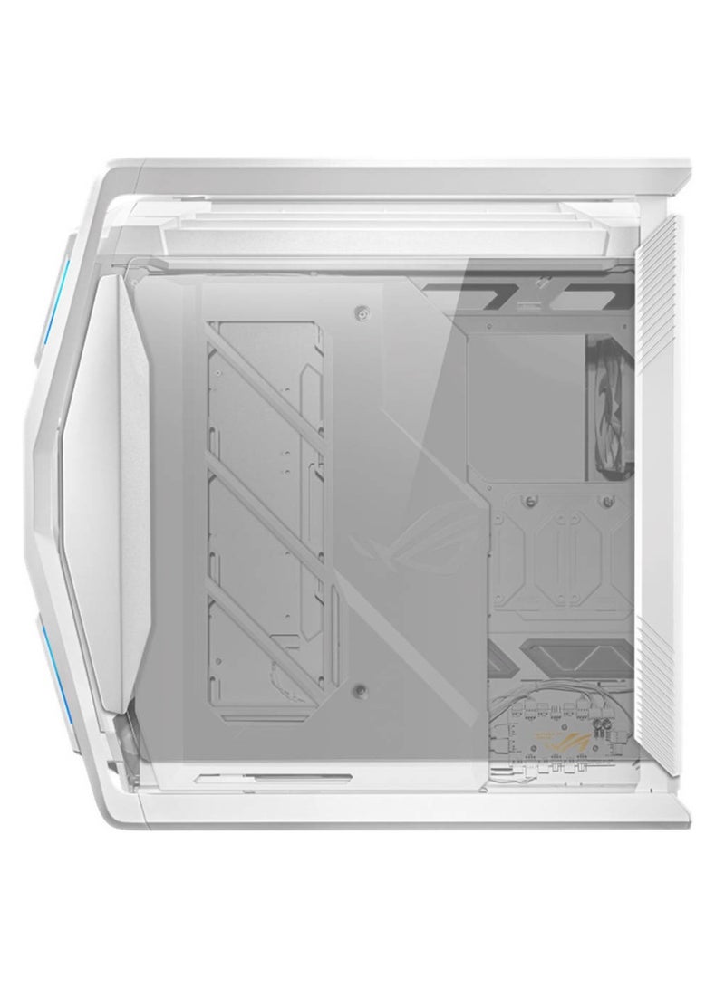 ROG Hyperion GR701 E-ATX PC Case, Tempered Glass Side Panels, Up to 420mm Dual Radiator, 4*140mm Fans, Metal GPU Holder, Compnent Storage, ARGB Fan Hub, 60W Fast Charging, 90DC00F3-B39000 WHITE