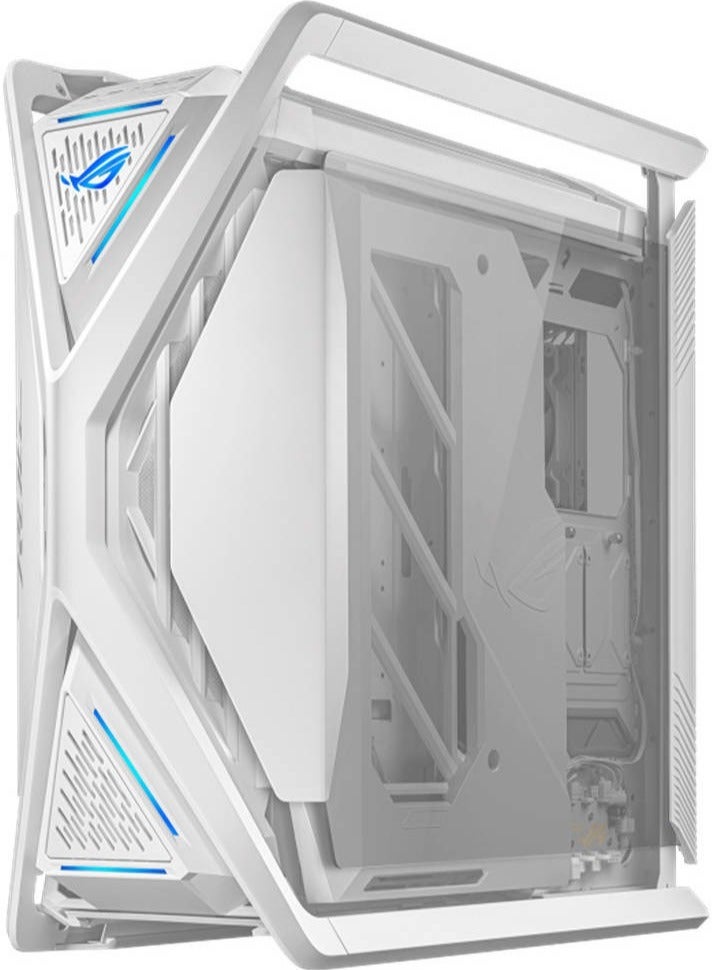 ROG Hyperion GR701 E-ATX PC Case, Tempered Glass Side Panels, Up to 420mm Dual Radiator, 4*140mm Fans, Metal GPU Holder, Compnent Storage, ARGB Fan Hub, 60W Fast Charging, 90DC00F3-B39000 WHITE