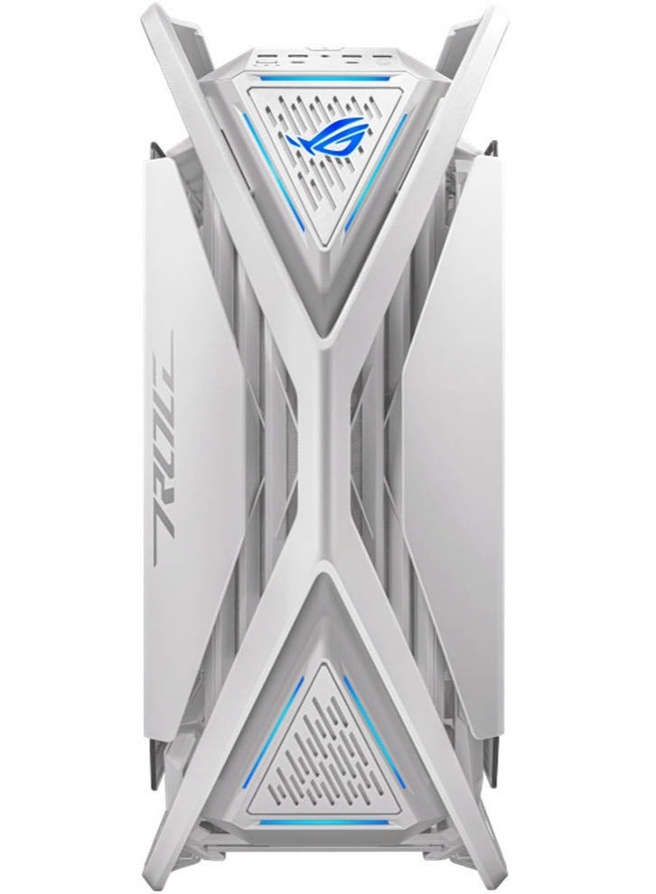 ROG Hyperion GR701 E-ATX PC Case, Tempered Glass Side Panels, Up to 420mm Dual Radiator, 4*140mm Fans, Metal GPU Holder, Compnent Storage, ARGB Fan Hub, 60W Fast Charging, 90DC00F3-B39000 WHITE