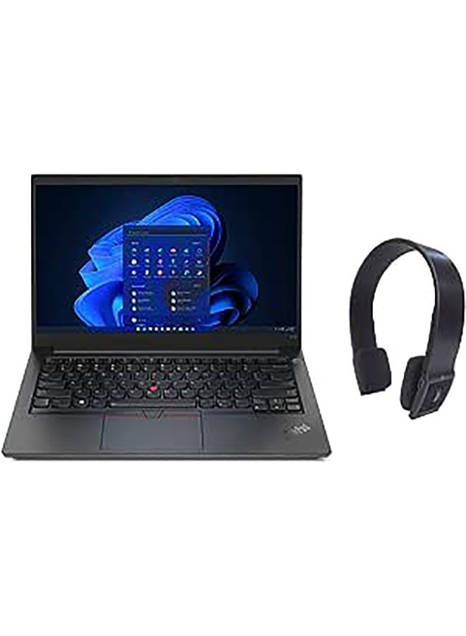Lenovo ThinkPad E 14 14-Inch Display, Core i7-1255U Processor/40GB RAM/1TB SSD/Intel Xe Graphics/Windows 11 Pro With Free WIRELESS Bluetooth Headset English/Arabic Black  - Image 1