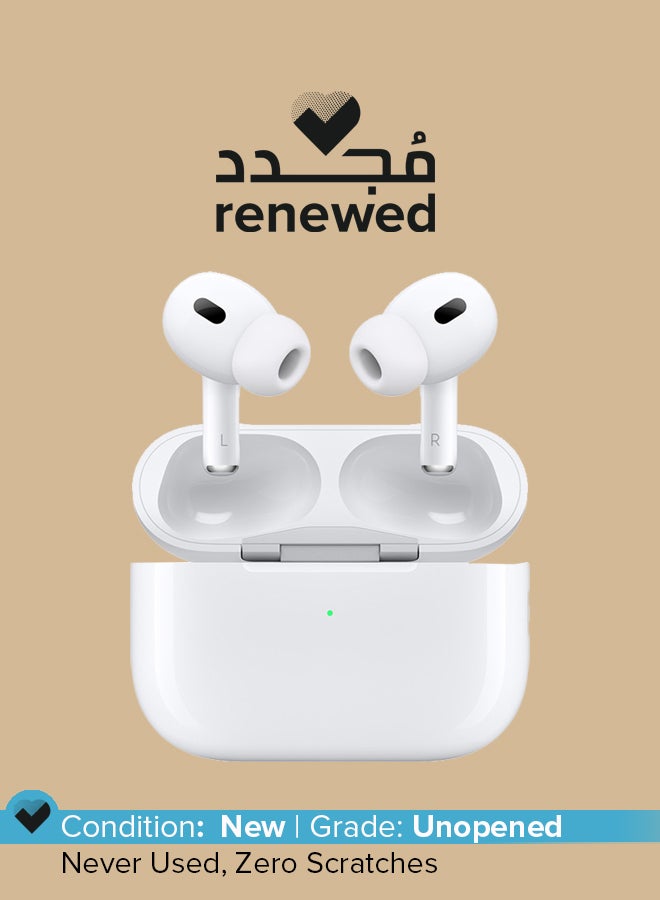 Apple - Renewed - AirPods Pro (2nd generation) With MagSafe Case (USB‑C) White - Image 1