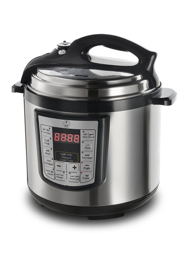 السيف  قدر ضغط كهربائي سعة 6 لترات وقوة 1000 وات E04105 أسود/ فضي - Image 3