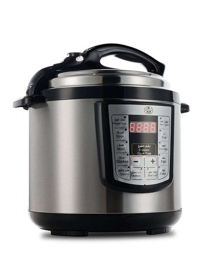 السيف  قدر ضغط كهربائي سعة 6 لترات وقوة 1000 وات E04105 أسود/ فضي - Image 2