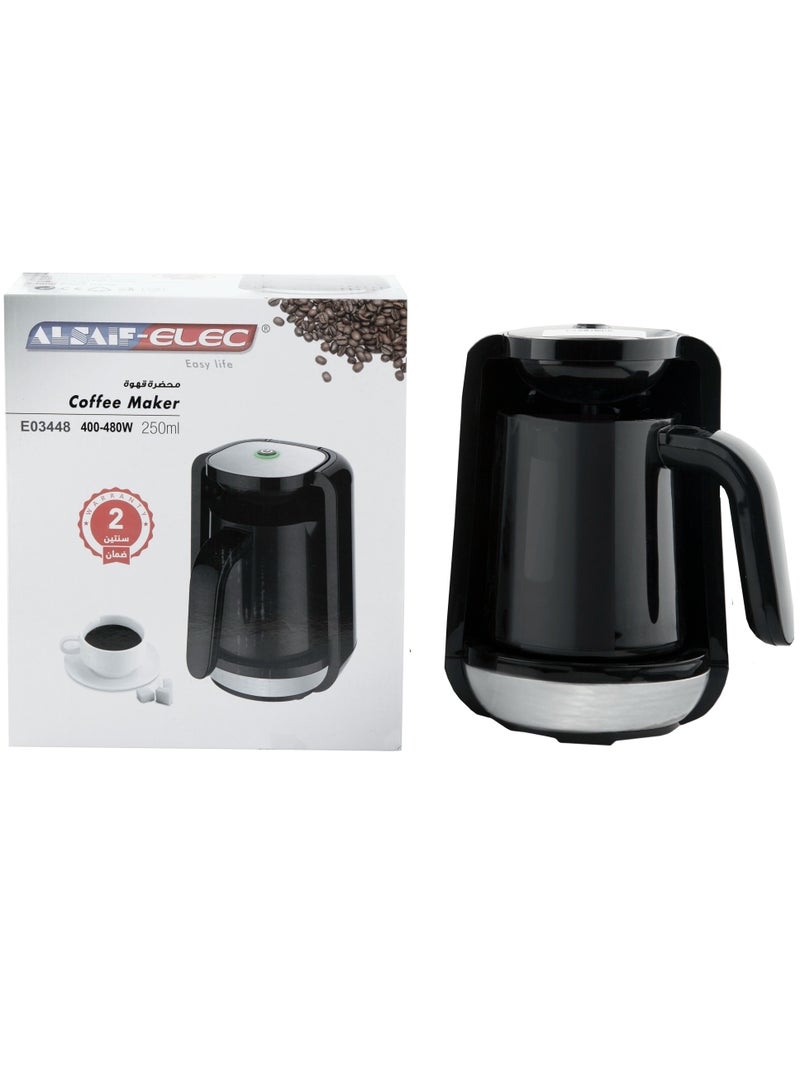 ALSAIF-ELEC Turkish Coffee Maker 250 ml 480 W E03448 Black/White  - Image 2
