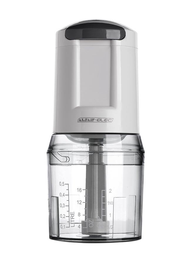 ALSAIF-ELEC Electric Multipurpose Chopper For Perfect And Quick Chopping 500 ml 250 W S65S White/Clear  - Image 1