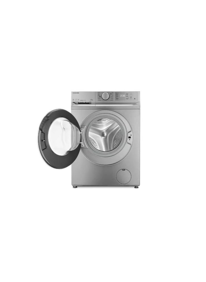 Toshiba - Front Load Automatic Washing Machine, 9Kg, Inverter Motor, Silver - TW-BL100A4EG(SS) 9 kg TW-BL100A4EG(SS) Silver - Image 1