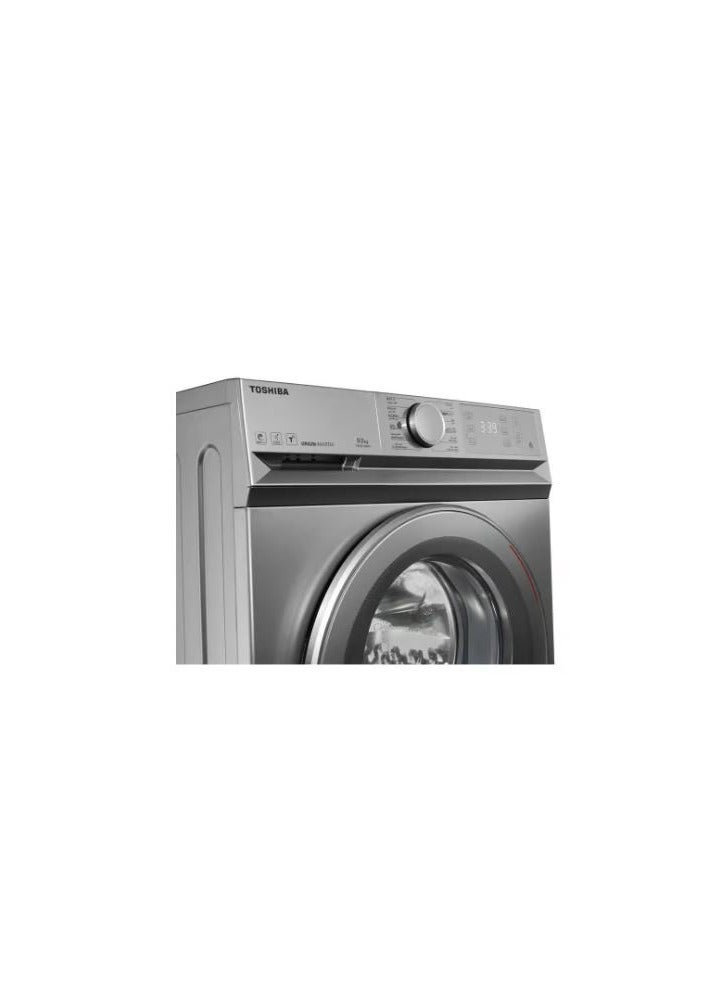 Toshiba - Front Load Automatic Washing Machine, 9Kg, Inverter Motor, Silver - TW-BL100A4EG(SS) 9 kg TW-BL100A4EG(SS) Silver - Image 1