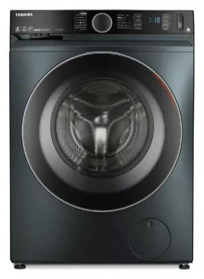 توشيبا غسالة أوتوماتيكية تحميل أمامي، 9 كجم، محرك عاكس، رمادي موراندي - TW-BK100GF4EG(MK) - Image 1