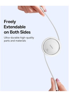 Baseus USB C Cable, Mini 100W Retractable USB C To USB C PD 5A Fast Charging Cable, 1M 4-Stage Length Preset USB Type C Charger Cable For iPhone 15/Pro/Plus/Pro Max, MacBook, iPad Pro, Samsung S23/S22+ White  - Image 3