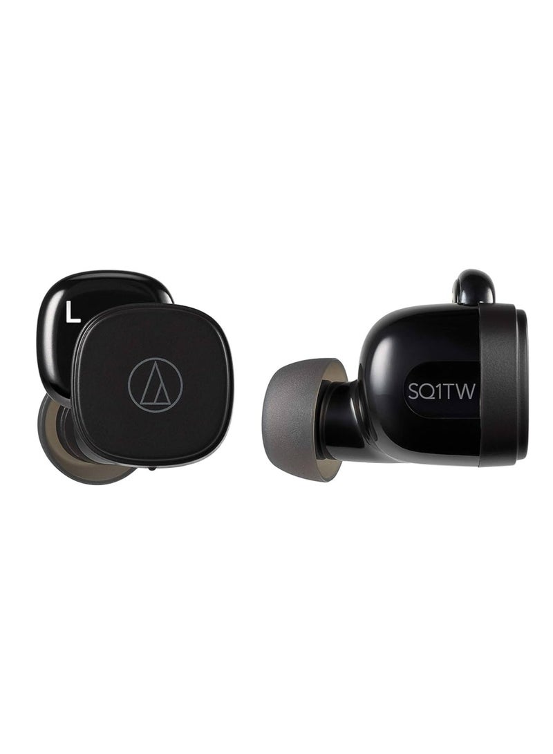 audio-technica ATH-SQ1TW True Wireless In-Ear Headphones Black  - Image 2