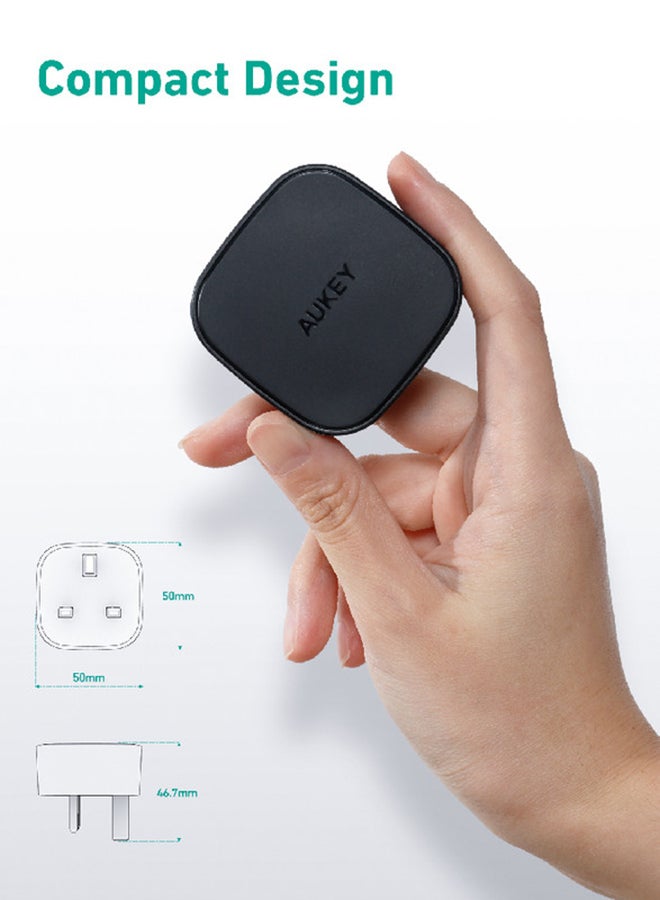 Aukey Minima 20W Compact PD Wall Charger PA-Y25 Black - Image 2