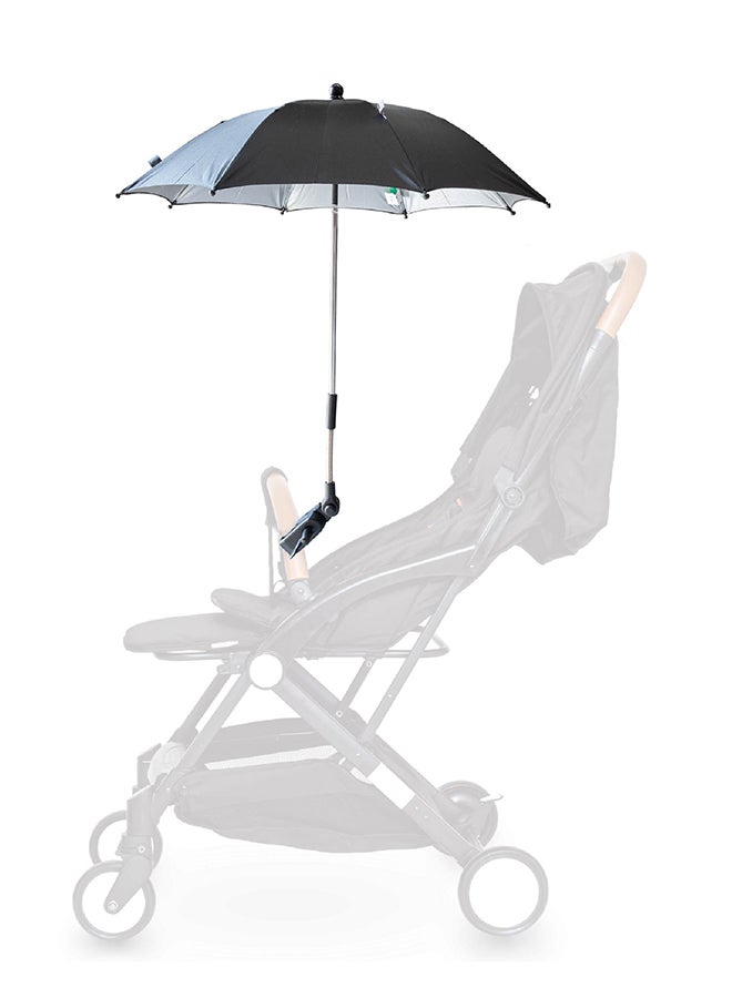 Moon Waterproof Baby Stroller Umbrella With 180 Degree Adjustable Arm Universal Clip - Image 1