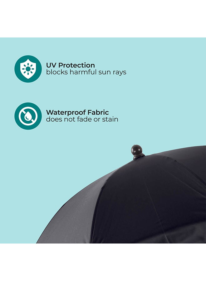 Moon Waterproof Baby Stroller Umbrella With 180 Degree Adjustable Arm Universal Clip - Image 4