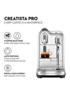 Nespresso Creatista Pro Coffee Machine By Nespresso, Stainless Steel, 2L (UAE Version) Stainless Steel 10kg  - Image 3