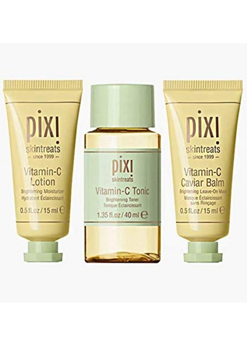 بيكسي أفضل مجموعة لوشن فيتامين سي وبلسم التونيك والكافيار 15 + 40 + 15 مل - Image 1