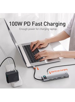 Baseus USB C HUB To HDMI-Compatible VGA USB 3.0 Adapter 9 In 1 USB Grey03  - Image 4