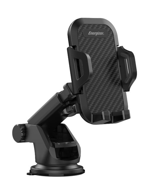 CKA Universal Smartphone Car Holder| Dashboard And WindShield Mount, Suction Cup, Gelpad, 360 Rotation, Adjustable Arm, For iPhone /Android Phones - Black