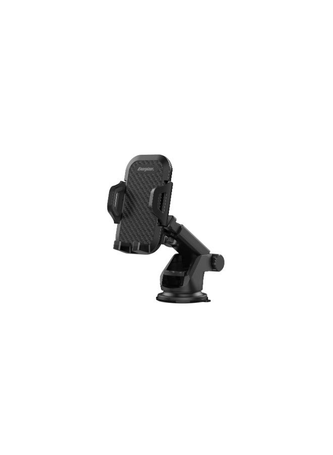 Energizer - CKA Universal Smartphone Car Holder| Dashboard And WindShield Mount, Suction Cup, Gelpad, 360 Rotation, Adjustable Arm, For iPhone /Android Phones - Black - Image 1