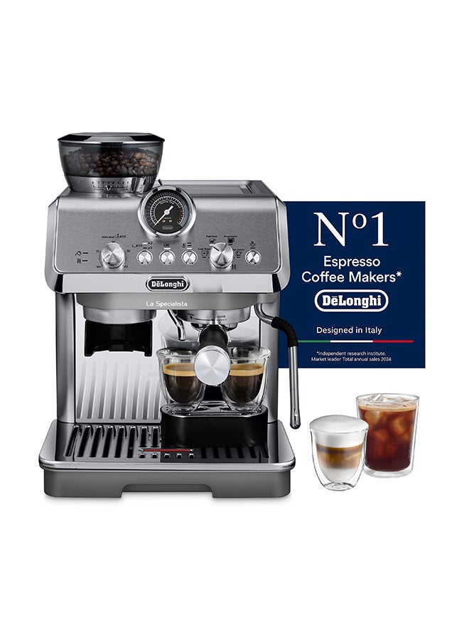 ديلونجي ماكينة صنع القهوة الباردة La Specialista Arte Evo Barista Espresso مع مطحنة مدمجة، تقنية الاستخلاص البارد، My Latte Art والتحكم النشط في درجة الحرارة - Image 1