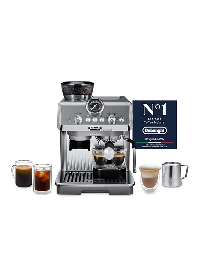 Cold Brew Coffee Machine La Specialista Arte Evo Barista Espresso Machine With Built-In Grinder, Cold Extraction Technology, My Latte Art And Active Temperature Control 1.5 L 1550 W EC9255.M Metal