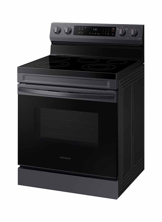 Samsung Electric Free Standing Cooking  Range 4 Ceramic Hobs 1 Warming Zone 76 Cm NE63C6317SG/ZA Black/Stainless Steel - Image 2
