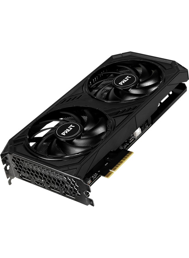 Palit - NVIDIA  GeForce RTX™ 4060 Dual 8GB, GDDR6 Graphics Memory, G-SYNC®, 3072 CUDA Core, 2460 MHz Boost Clock, 17 Gbps, 128 bits Interface, PCI Gen 4, DP 1.4a x 3, HDMI 2.1a x 1 | NE64060019P1-1070D Black - Image 1