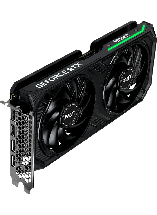 Palit - NVIDIA  GeForce RTX™ 4060 Dual 8GB, GDDR6 Graphics Memory, G-SYNC®, 3072 CUDA Core, 2460 MHz Boost Clock, 17 Gbps, 128 bits Interface, PCI Gen 4, DP 1.4a x 3, HDMI 2.1a x 1 | NE64060019P1-1070D Black - Image 1