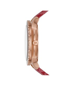 Women's Runway Stainless Steel Quartz Watch With Red PVC Strap, 20 (Model: MK7179) - pnsku/N70018598V/45/_/1698309062/c5786c0c-5c14-4b1f-8863-743b448ea759