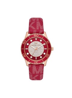 Women's Runway Stainless Steel Quartz Watch With Red PVC Strap, 20 (Model: MK7179) - pnsku/N70018598V/45/_/1698309063/d3f872c2-ab22-47e4-ba82-851b3e89e70a