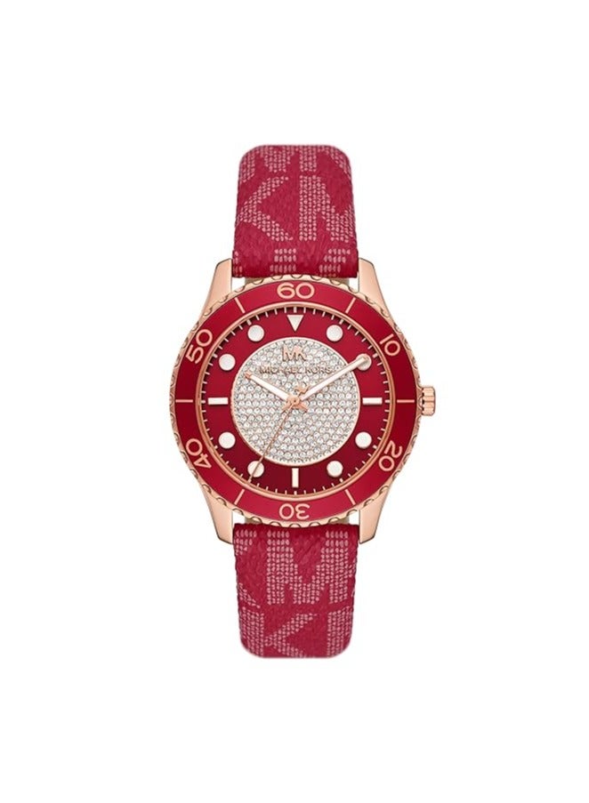 Women's Runway Stainless Steel Quartz Watch With Red PVC Strap, 20 (Model: MK7179) - pnsku/N70018598V/45/_/1698309063/d3f872c2-ab22-47e4-ba82-851b3e89e70a