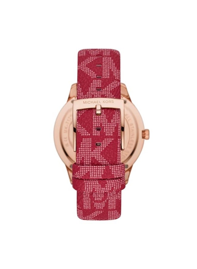 Michael Kors Women's Runway Stainless Steel Quartz Watch With Red PVC Strap, 20 (Model: MK7179) - Image 4