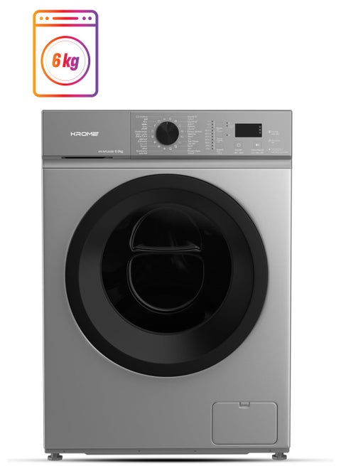 6 Kg Front Load Washing Machine, 1000 RPM with LED Display With Universal Motor 6 kg KR-WFL60SS Titanium
