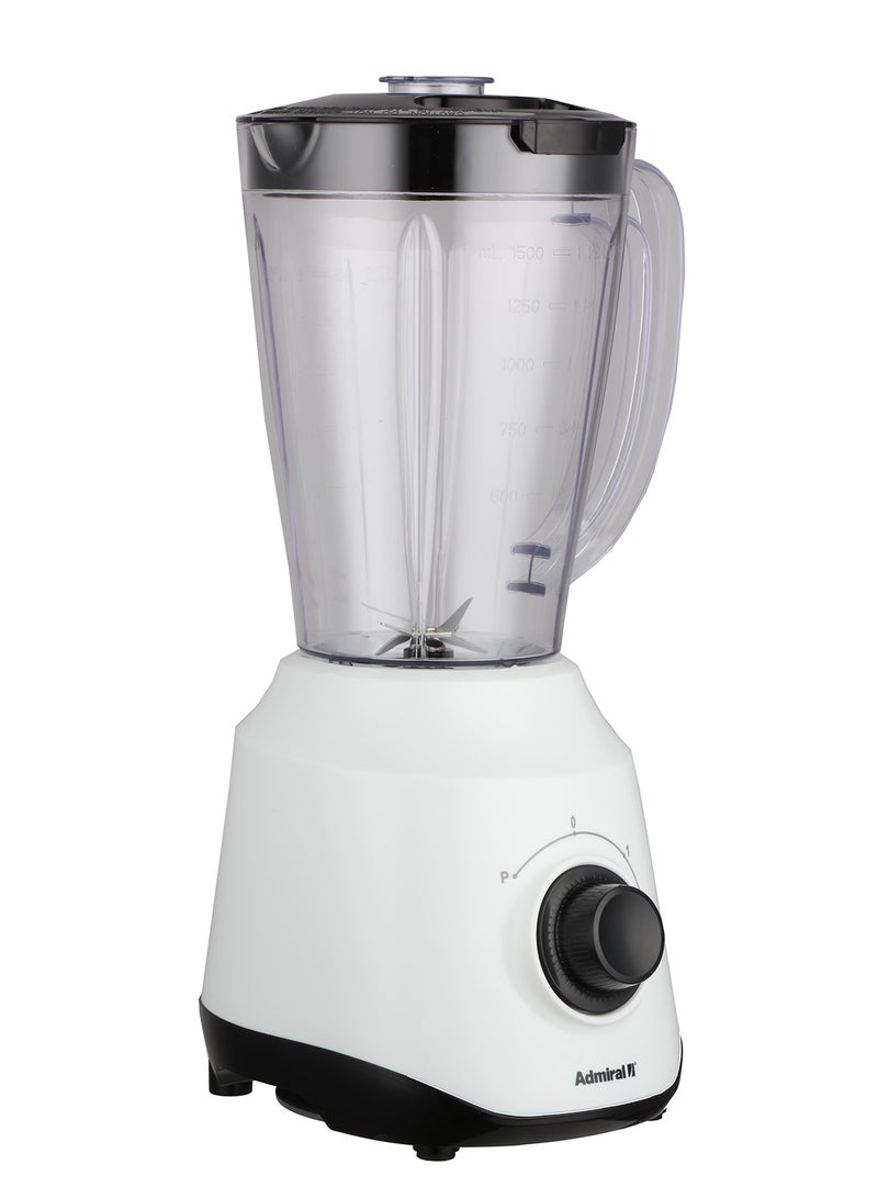 Admiral 1.5L Blender, 400W Motor, Durable Plastic Jar, 2-Speed Control with Pulse Function – Model ADBL1540 (White, 220-240V) 1.5 L 400 W ADBL1540 White - Image 3