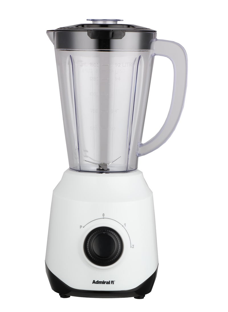 Admiral 1.5L Blender, 400W Motor, Durable Plastic Jar, 2-Speed Control with Pulse Function – Model ADBL1540 (White, 220-240V) 1.5 L 400 W ADBL1540 White - Image 4