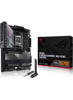 Rog Crosshair X670E Hero ATX DDR5 Motherboard, AM5 Socket, AMD X670 Chipset, 128GB DIMM Max Memory, PCIe 5.0 Slot, Intel 2.5Gb Ethernet, Wifi 6E, M.2 Heatsink, USB Ports | 90MB1BC0-M0EAY0 Black